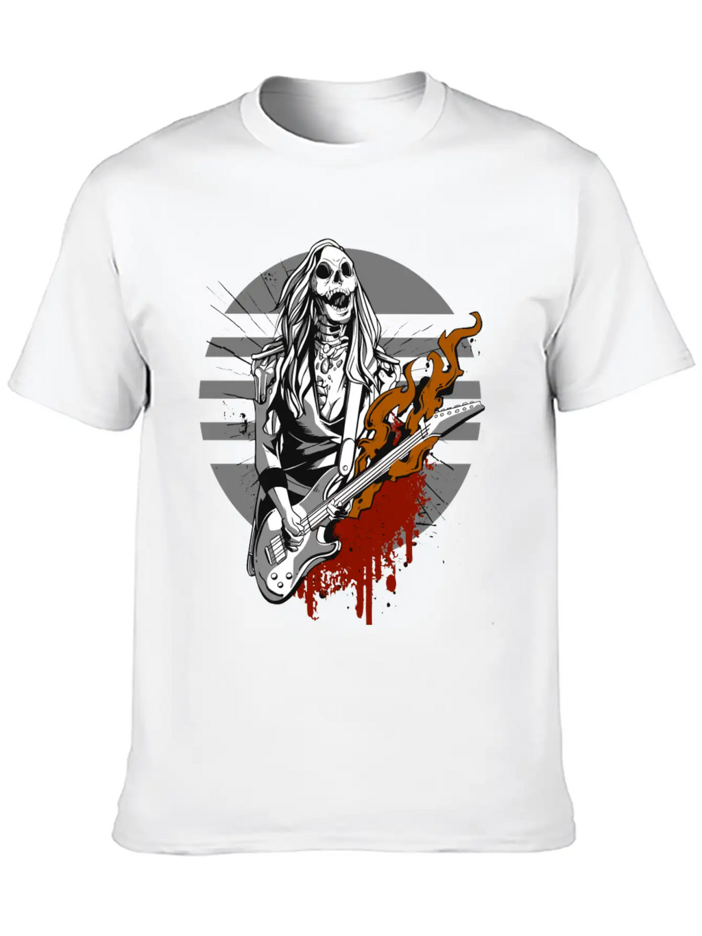 Hard Rock Rocker Concert Festival Outfit Costume Breathable Graphic T-Shirt – Perfect For Casual Days