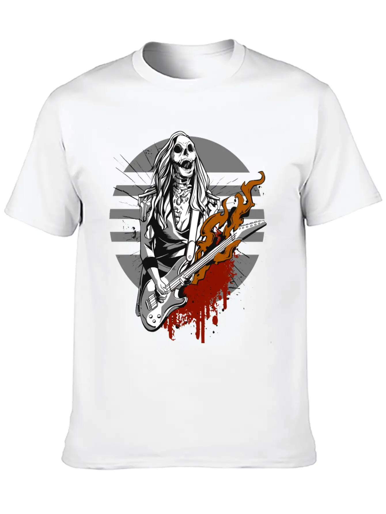 Hard Rock Rocker Concert Festival Outfit Costume Breathable Graphic T-Shirt – Perfect For Casual Days