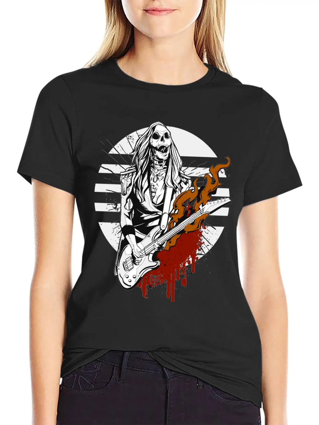 Hard Rock Rocker Concert Festival Outfit Costume Breathable Graphic T-Shirt – Perfect For Casual Days