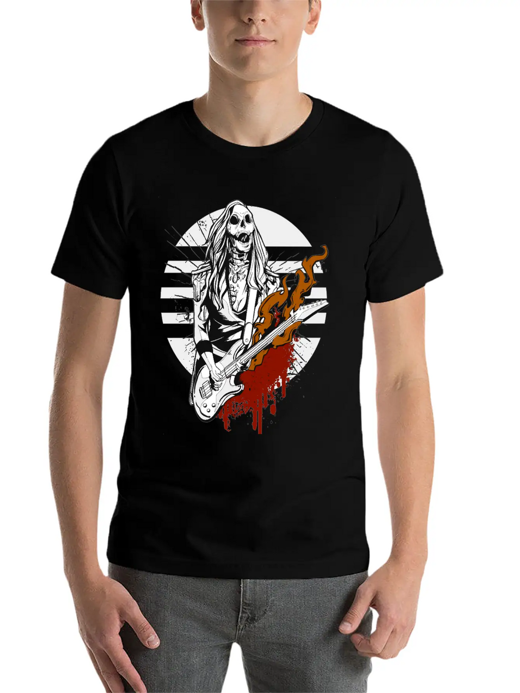 Hard Rock Rocker Concert Festival Outfit Costume Breathable Graphic T-Shirt – Perfect For Casual Days