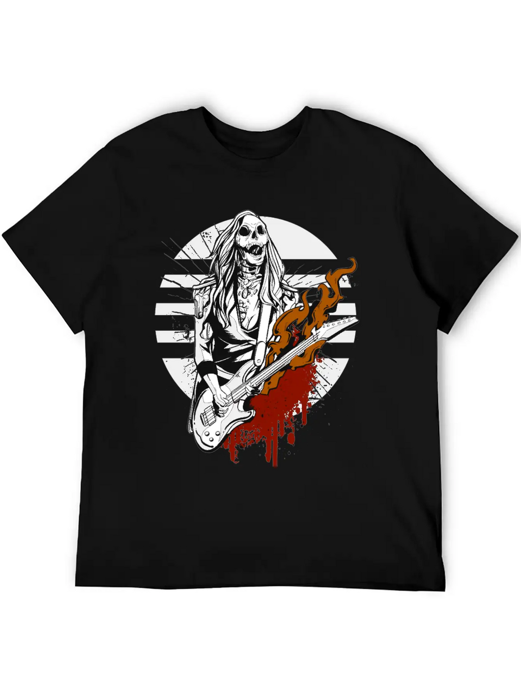 Hard Rock Rocker Concert Festival Outfit Costume Breathable Graphic T-Shirt – Perfect For Casual Days