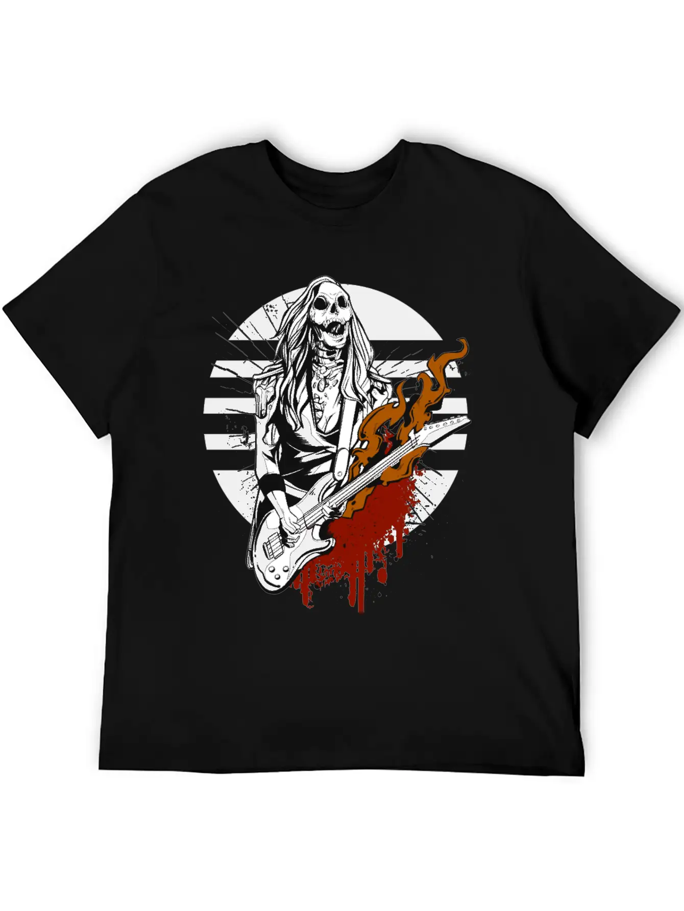 Hard Rock Rocker Concert Festival Outfit Costume Breathable Graphic T-Shirt – Perfect For Casual Days