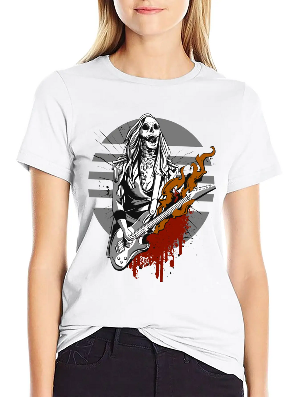 Hard Rock Rocker Concert Festival Outfit Costume Breathable Graphic T-Shirt – Perfect For Casual Days