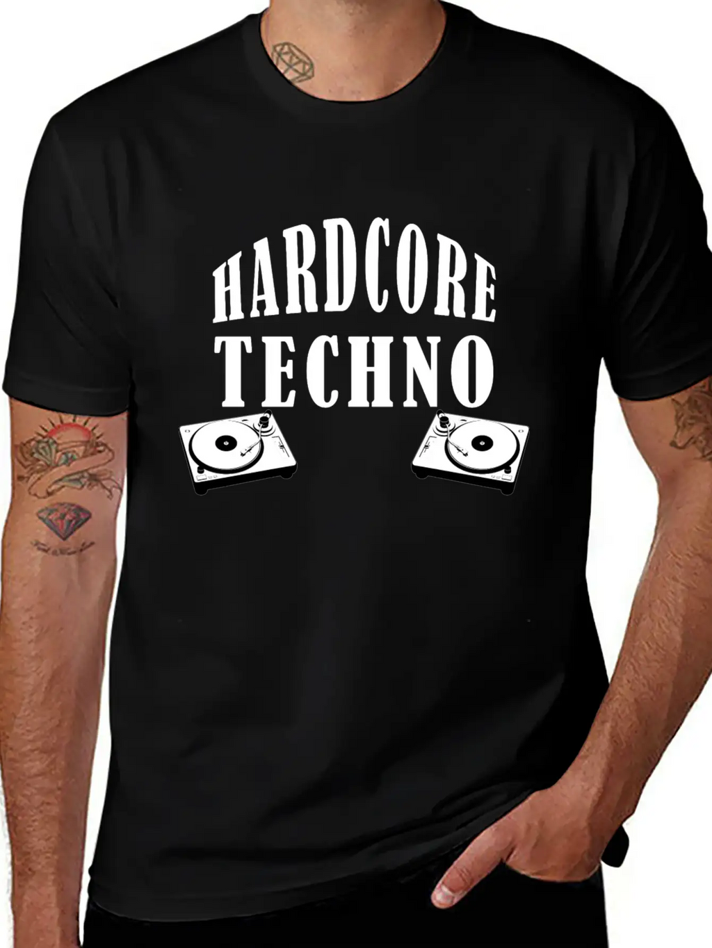 HARDCORE TECHNO Cool Music Giftidea Festival Breathable Soft Cotton T-Shirt – Timeless Casual Look