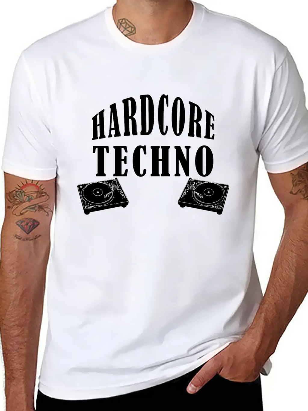 HARDCORE TECHNO Cool Music Giftidea Festival Breathable Soft Cotton T-Shirt – Timeless Casual Look