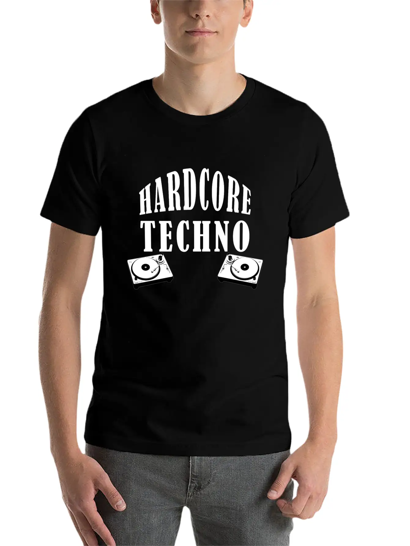 HARDCORE TECHNO Cool Music Giftidea Festival Breathable Soft Cotton T-Shirt – Timeless Casual Look