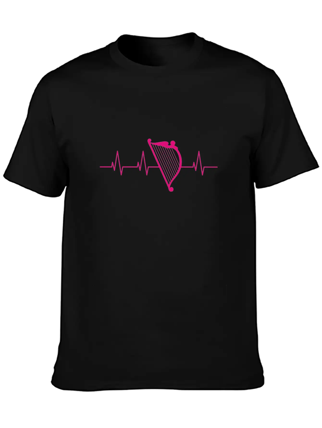 Harpist Heartbeat Basic Graphic T-Shirt – Daily Comfort In Soft Cotton