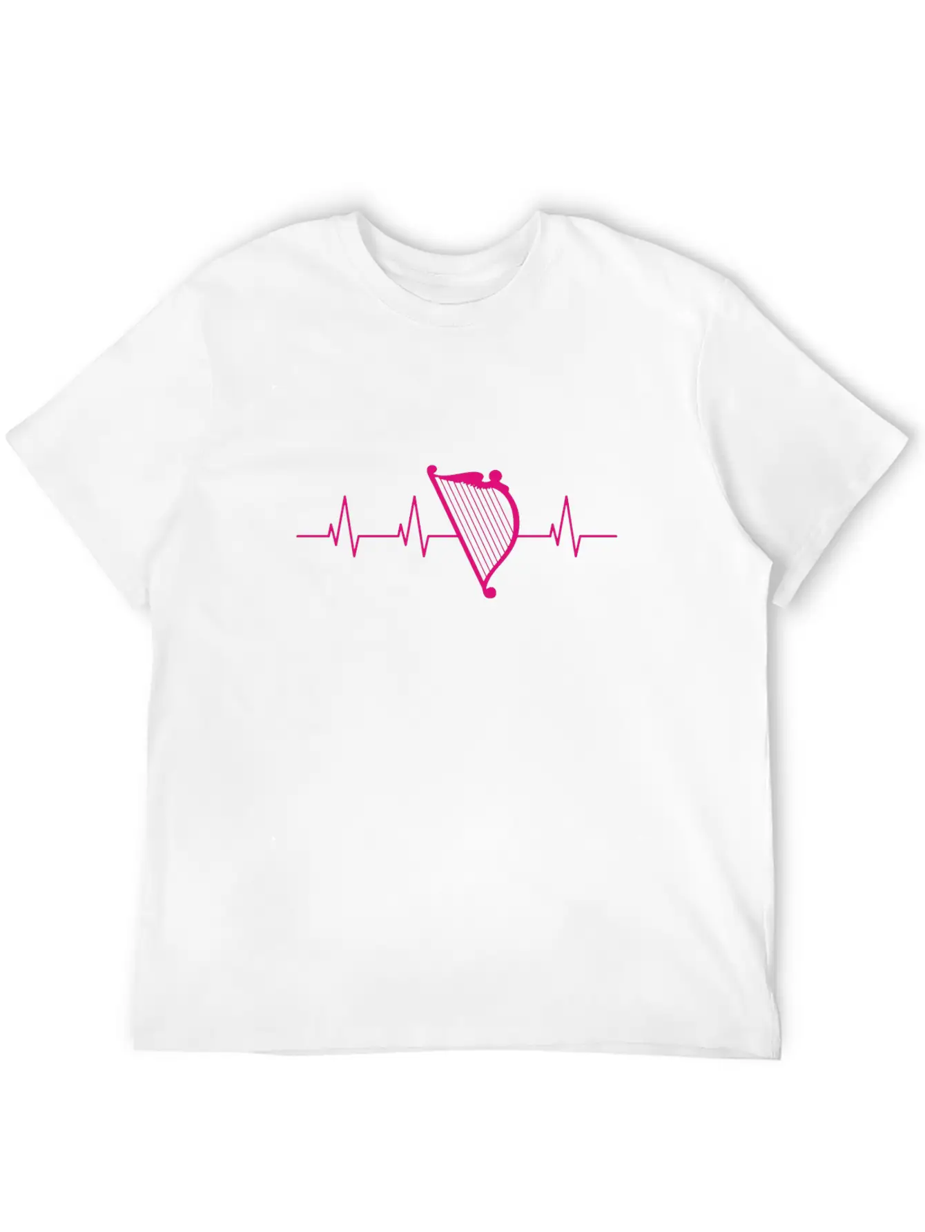 Harpist Heartbeat Basic Graphic T-Shirt – Daily Comfort In Soft Cotton