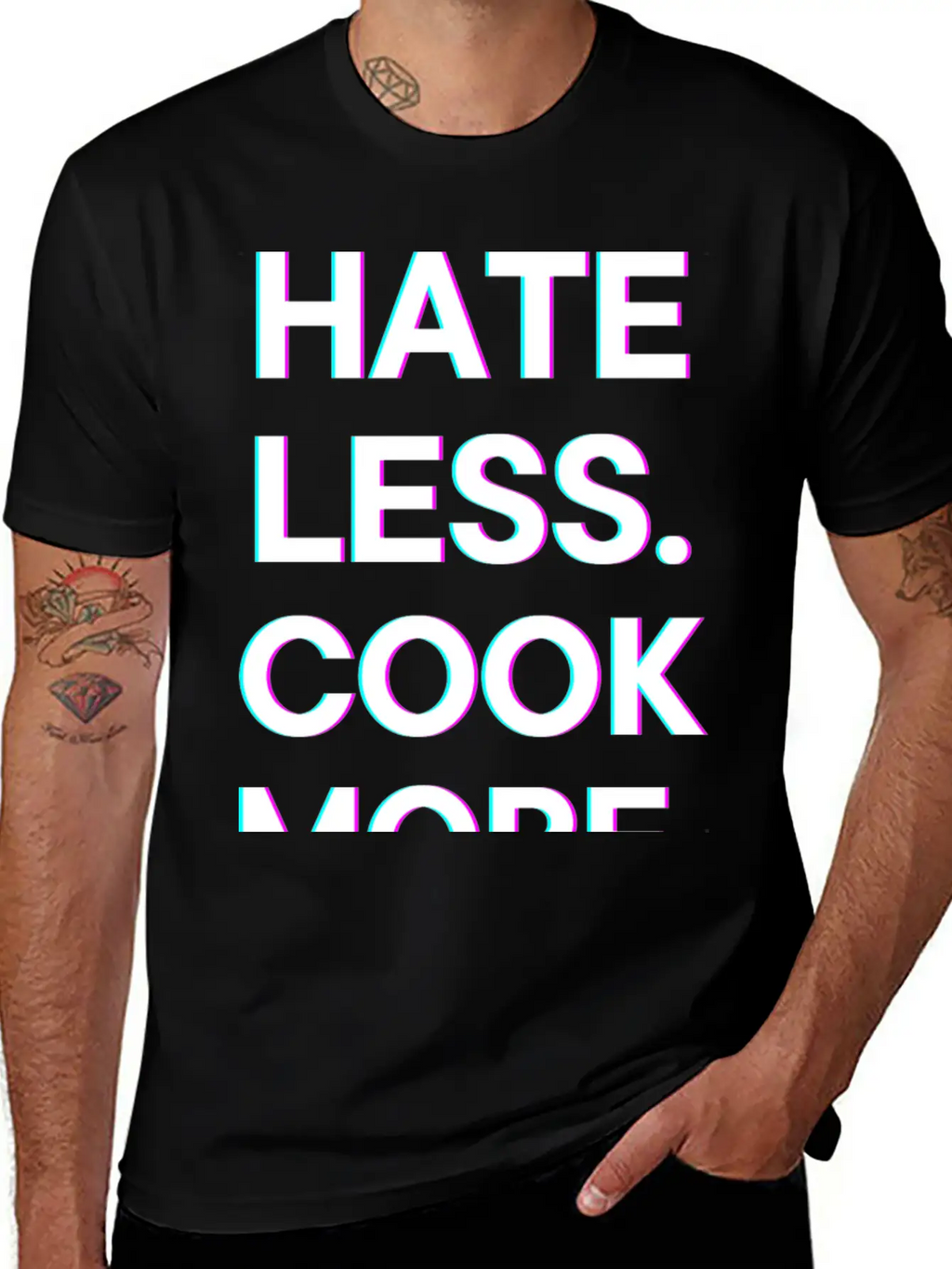 Hate Less Cook More Chef Cooking Stylish Everyday T-Shirt – Unisex Basic Cotton Tee