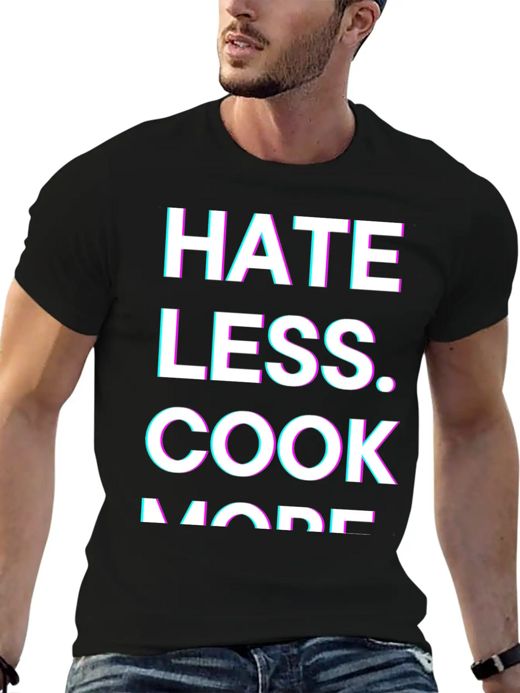 Hate Less Cook More Chef Cooking Stylish Everyday T-Shirt – Unisex Basic Cotton Tee