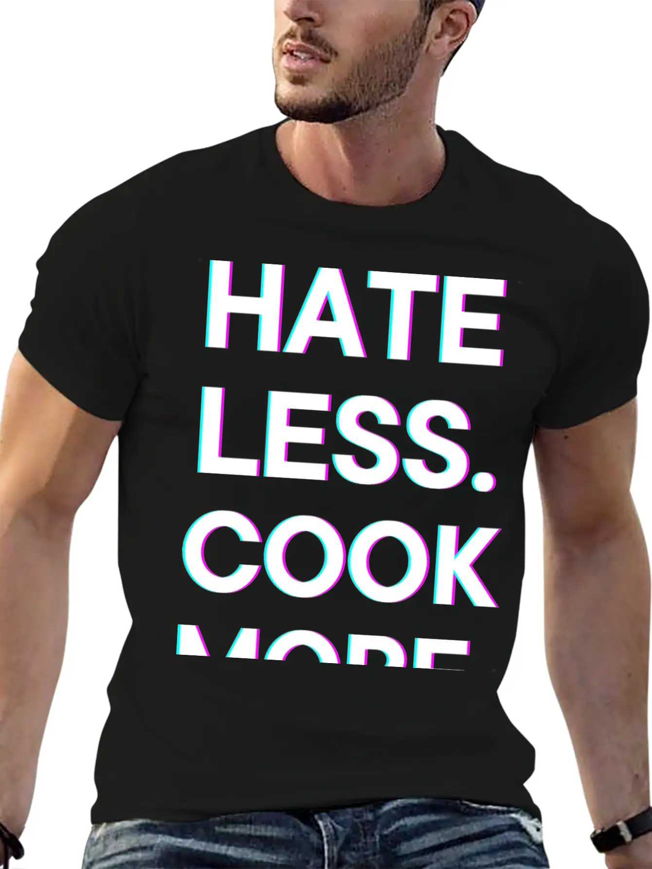 Hate Less Cook More Chef Cooking Stylish Everyday T-Shirt – Unisex Basic Cotton Tee
