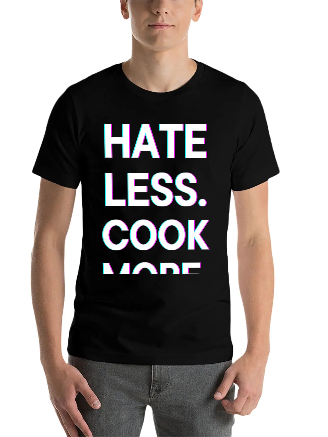 Hate Less Cook More Chef Cooking Stylish Everyday T-Shirt – Unisex Basic Cotton Tee