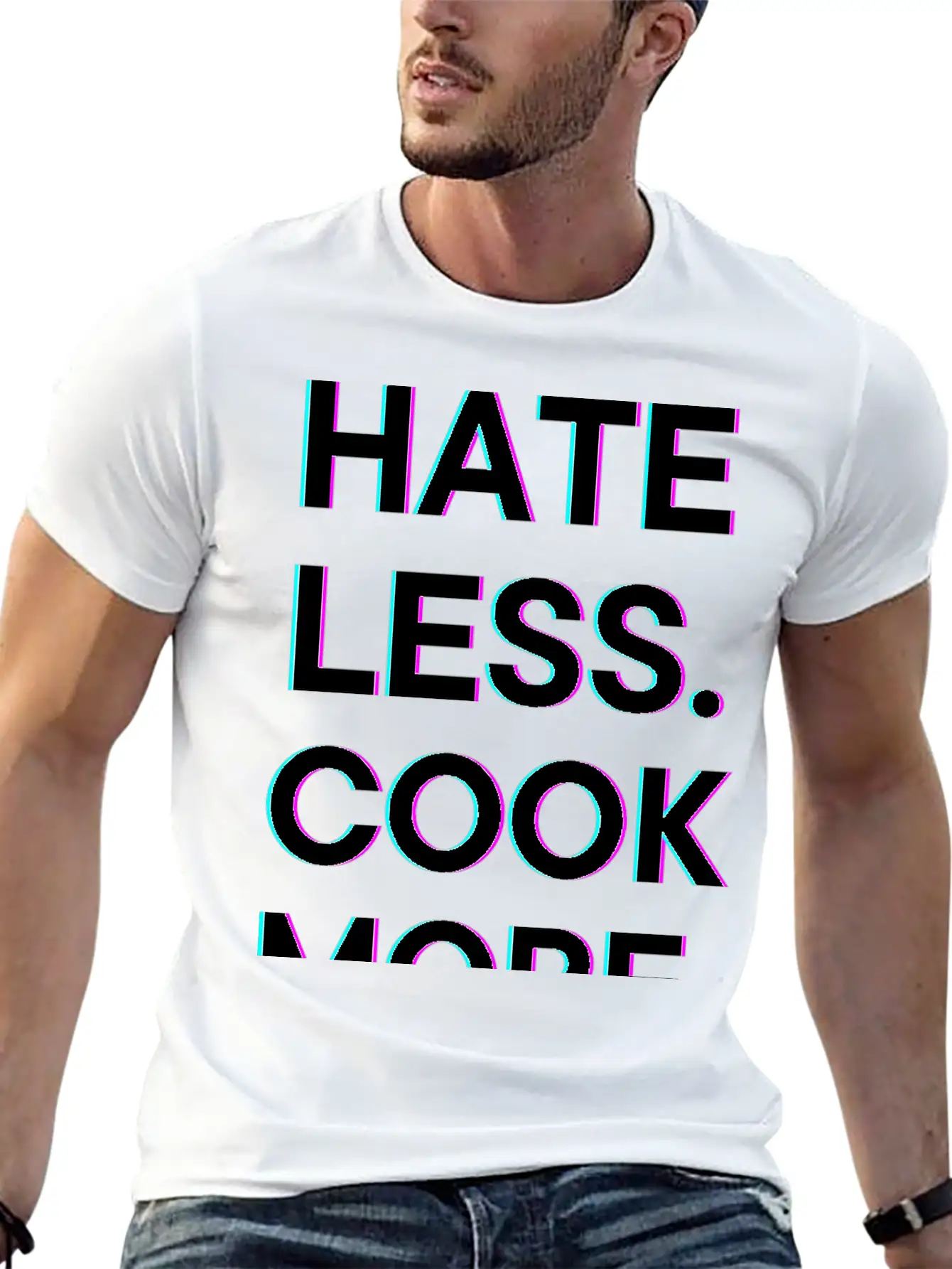 Hate Less Cook More Chef Cooking Stylish Everyday T-Shirt – Unisex Basic Cotton Tee