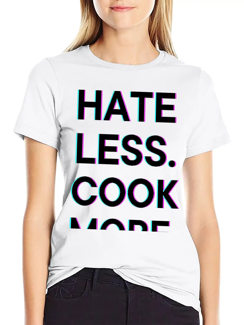 Hate Less Cook More Chef Cooking Stylish Everyday T-Shirt – Unisex Basic Cotton Tee