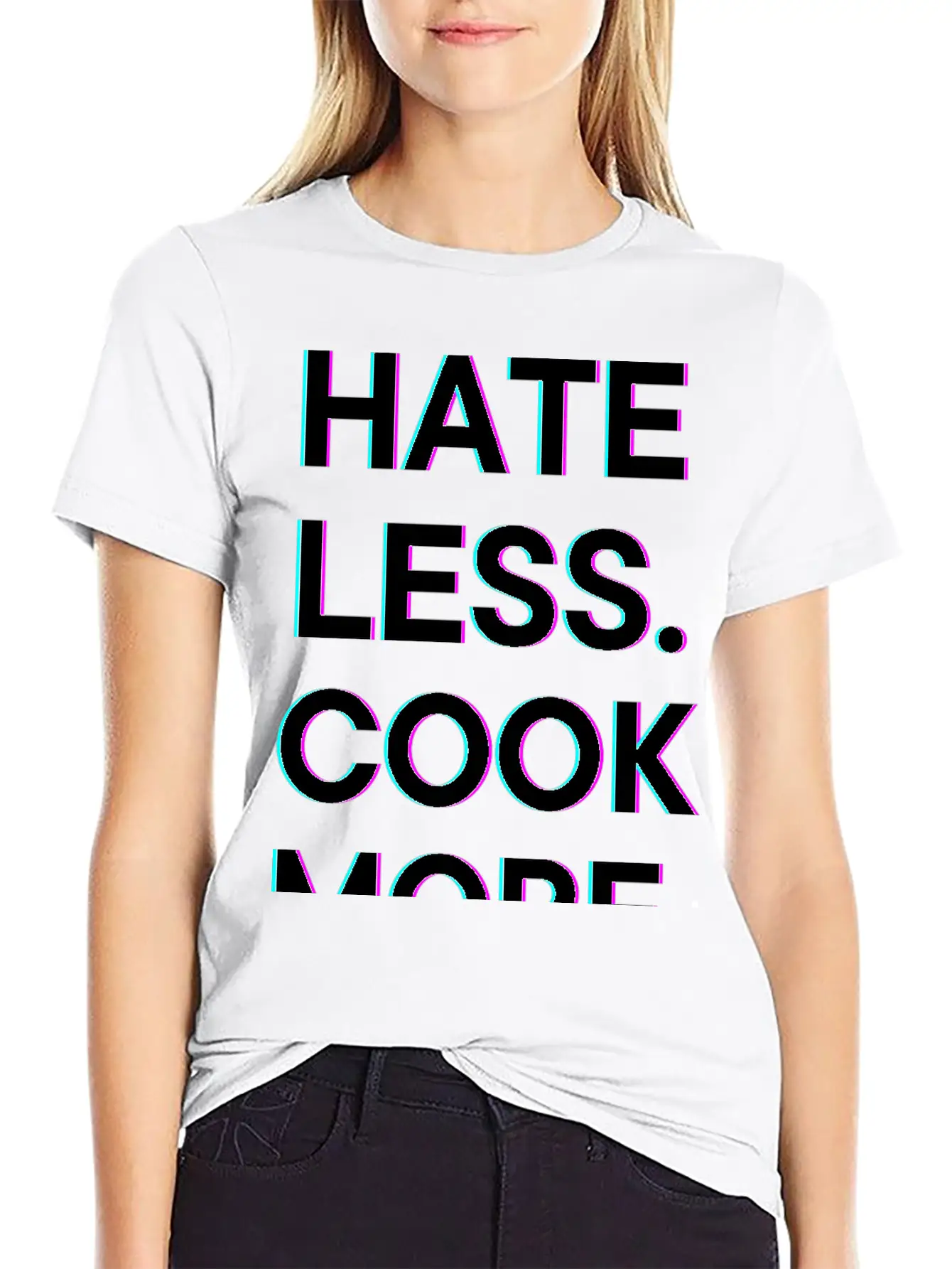Hate Less Cook More Chef Cooking Stylish Everyday T-Shirt – Unisex Basic Cotton Tee