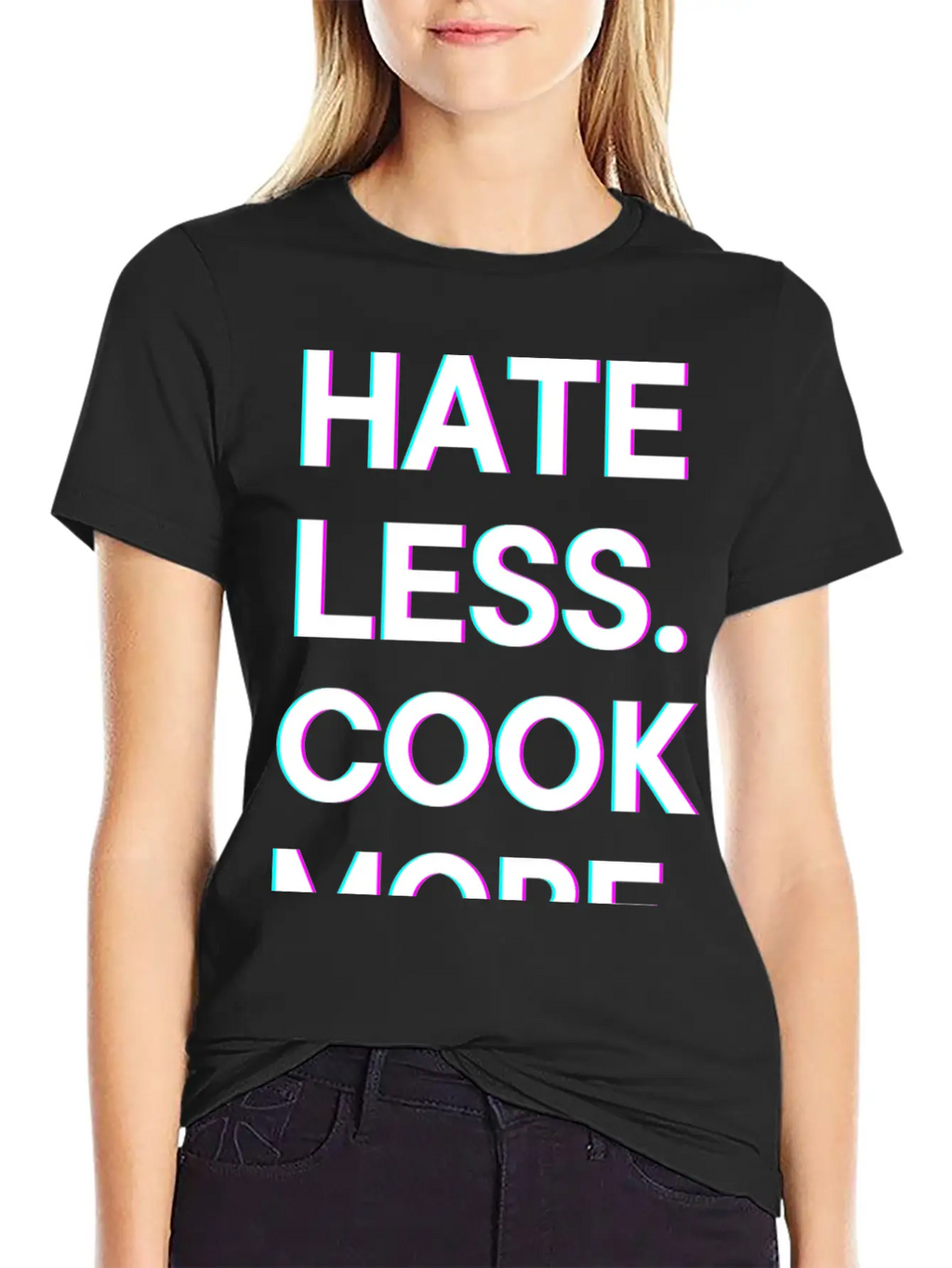 Hate Less Cook More Chef Cooking Stylish Everyday T-Shirt – Unisex Basic Cotton Tee