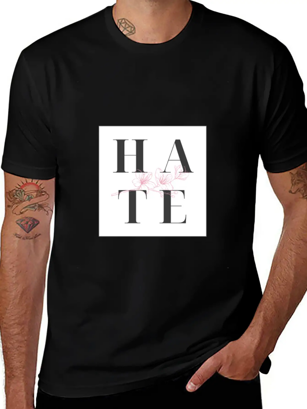 Hate Unisex Casual T-Shirt – Clean Design For Daily Comfort