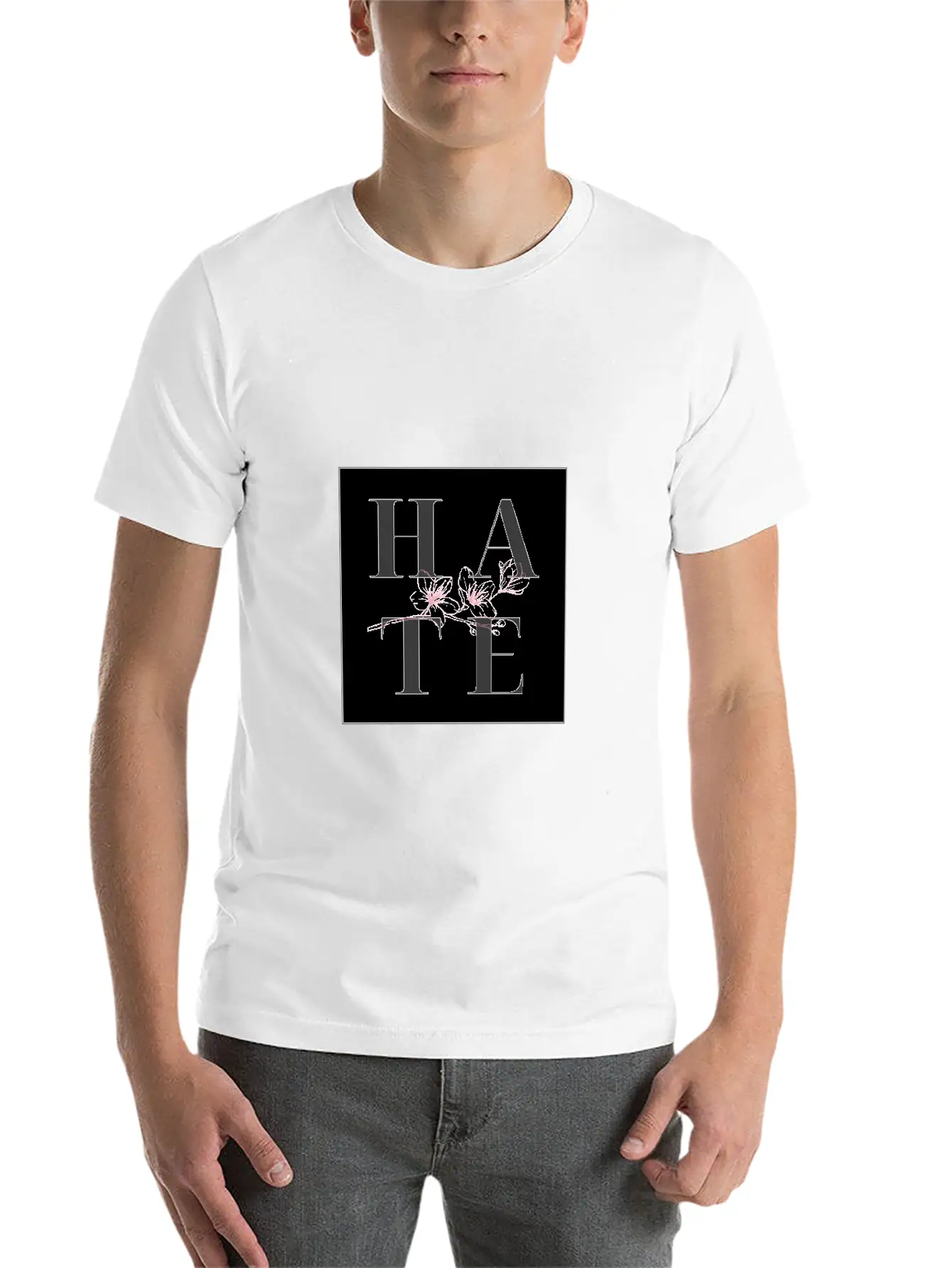 Hate Unisex Casual T-Shirt – Clean Design For Daily Comfort