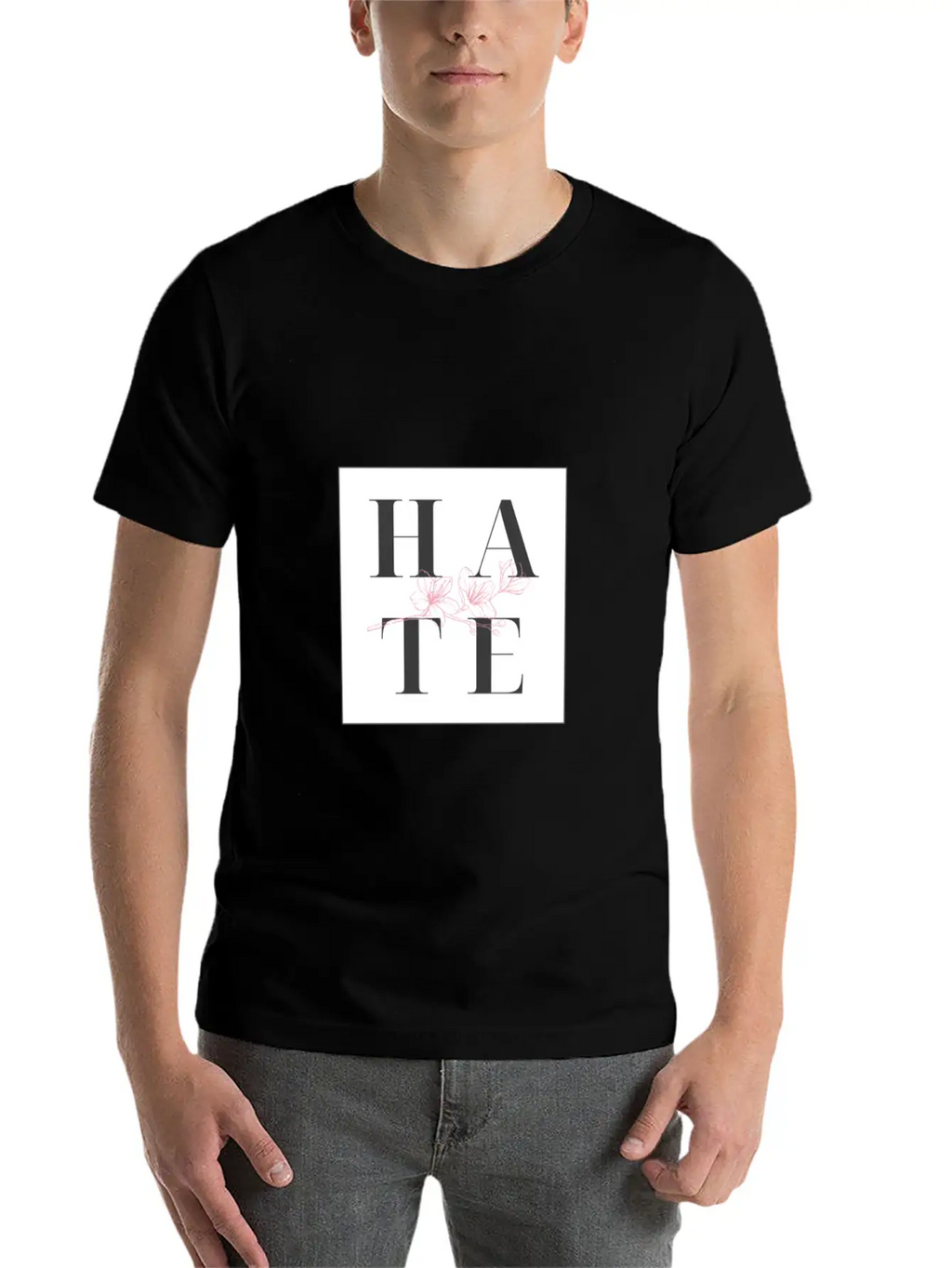 Hate Unisex Casual T-Shirt – Clean Design For Daily Comfort