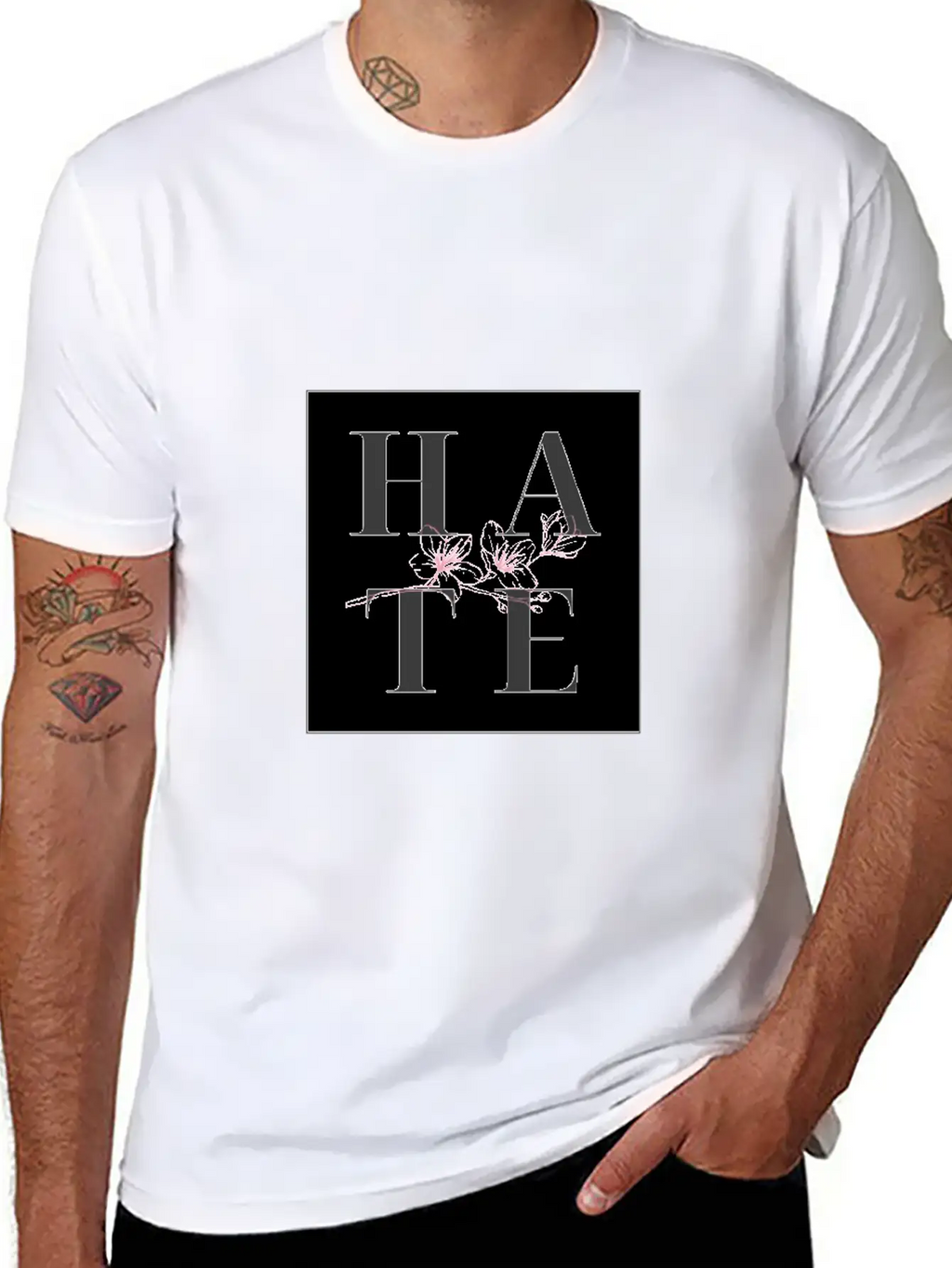 Hate Unisex Casual T-Shirt – Clean Design For Daily Comfort