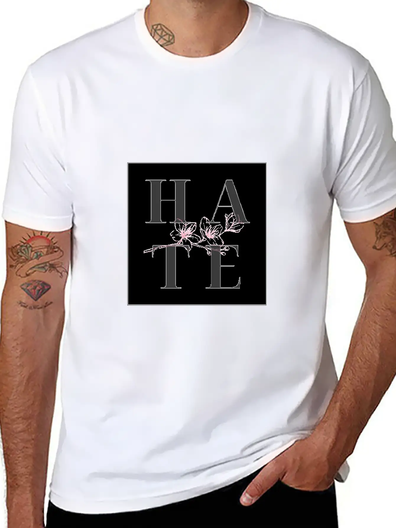 Hate Unisex Casual T-Shirt – Clean Design For Daily Comfort