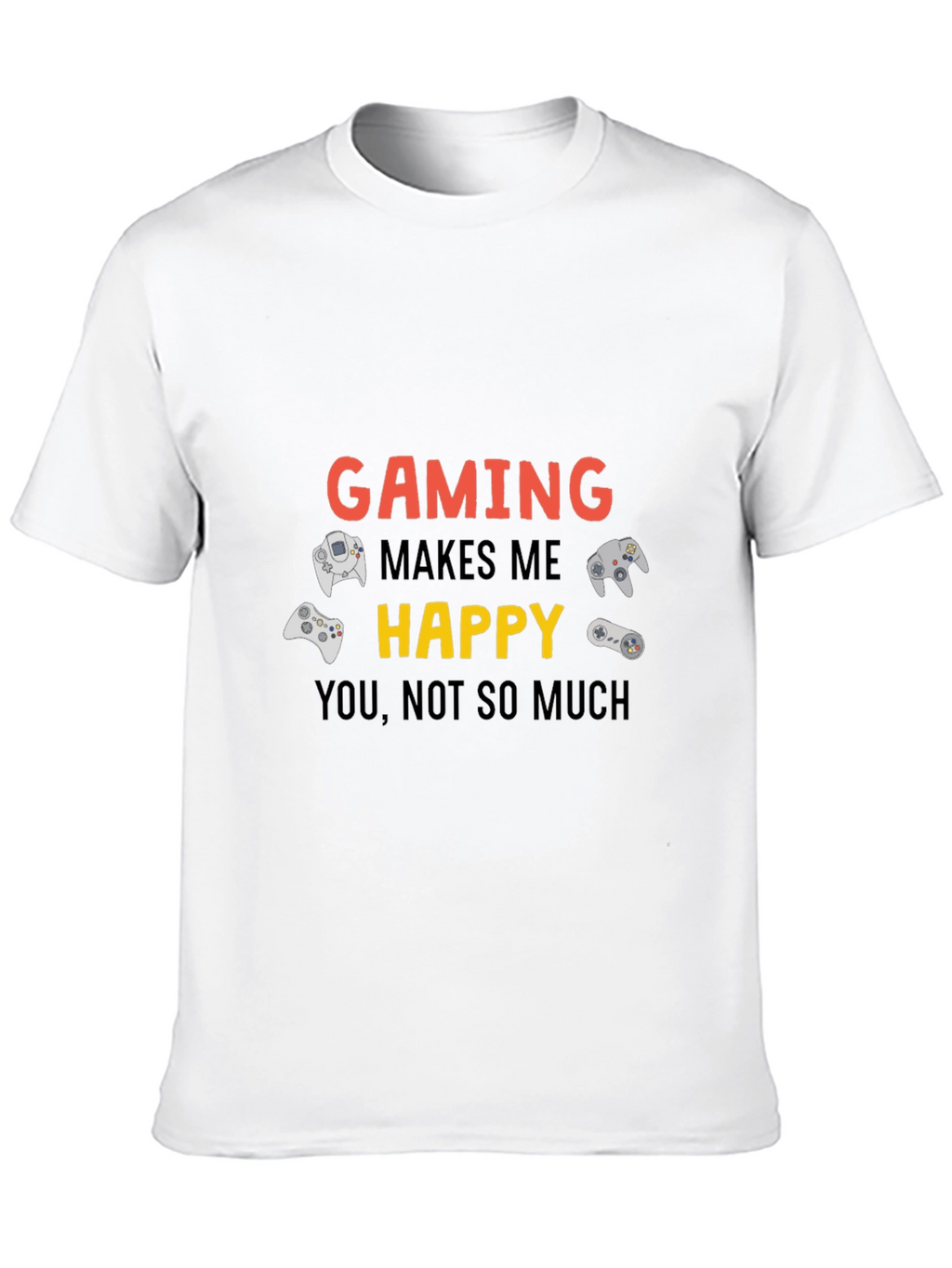 Gaming Makes Me Happy Black T-Shirt