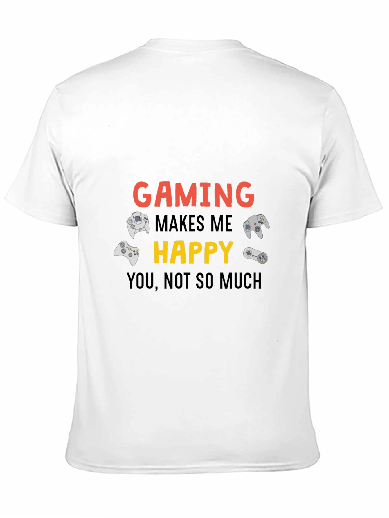 Gaming Makes Me Happy Black T-Shirt