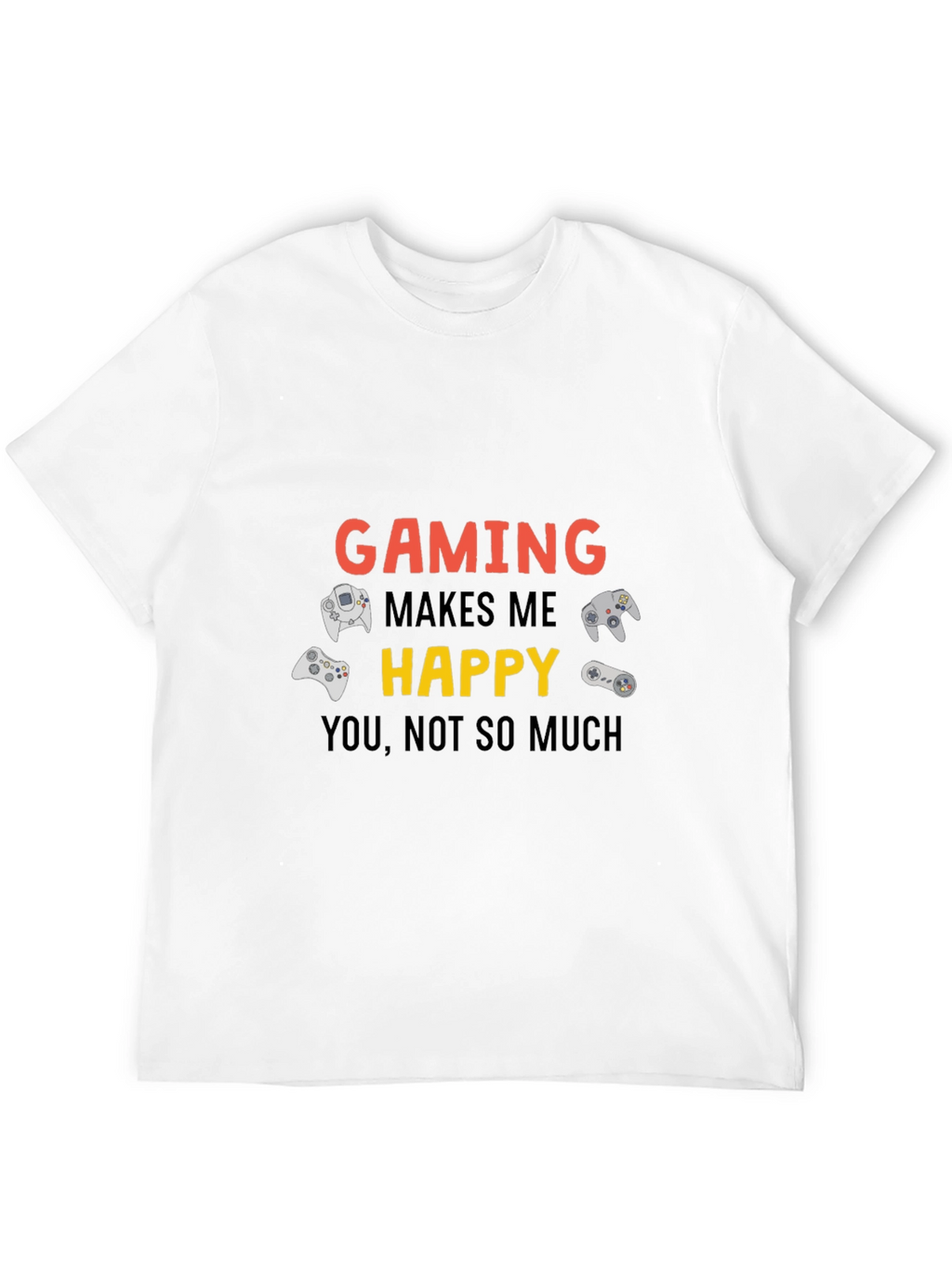 Gaming Makes Me Happy Black T-Shirt