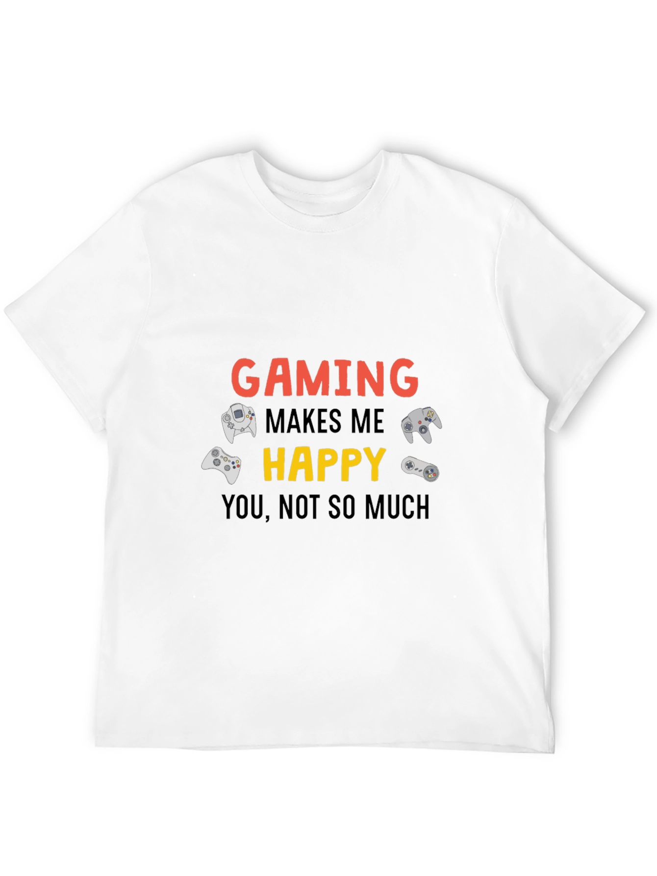 Gaming Makes Me Happy Black T-Shirt