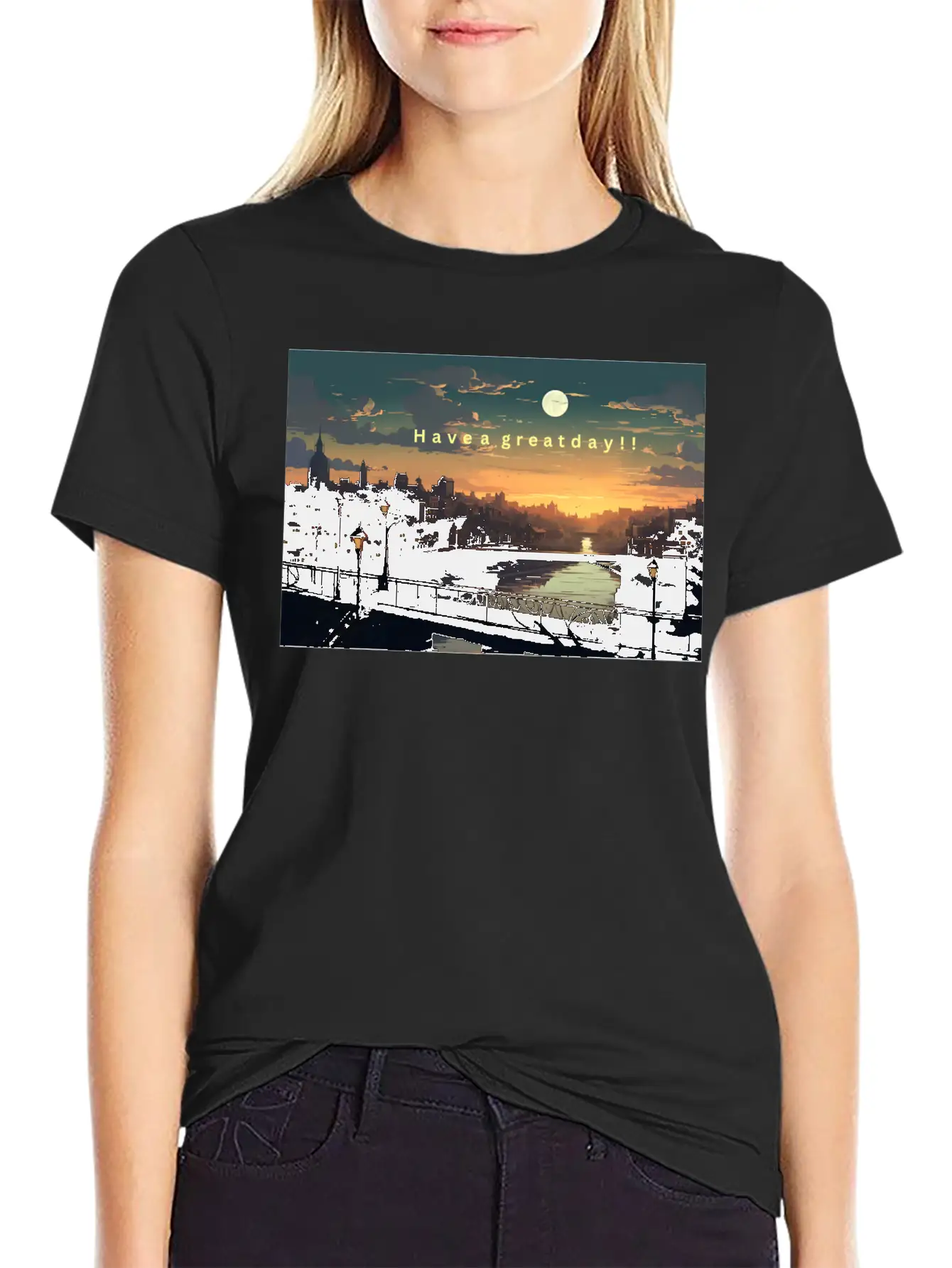 Have A Great Day Ahead! Timeless Short Sleeve Tee – Comfy And Minimalist Design