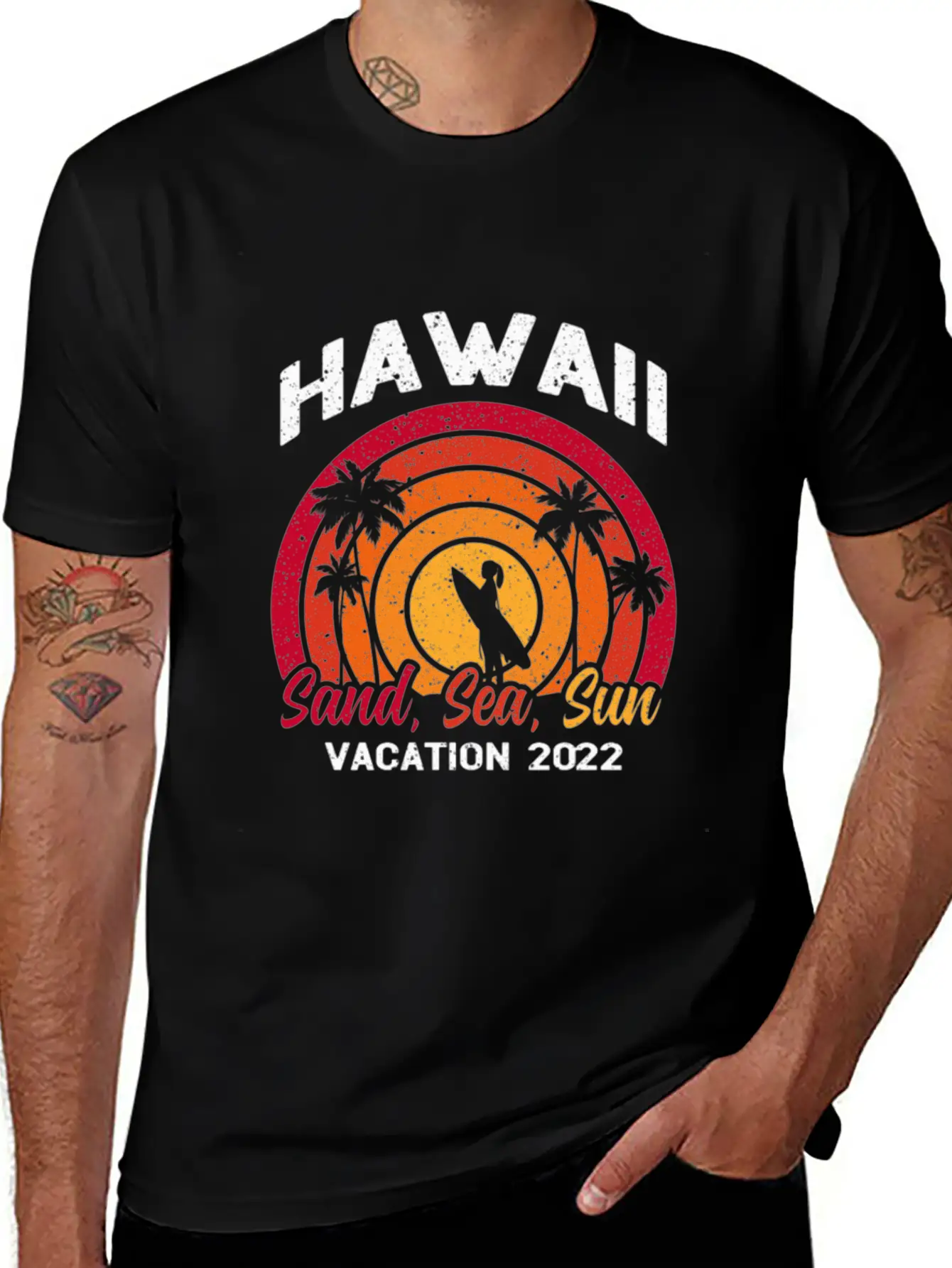 Hawaii Vacation 2022 Sand Sea And Sun Unisex Casual T-Shirt – Clean Design For Daily Comfort