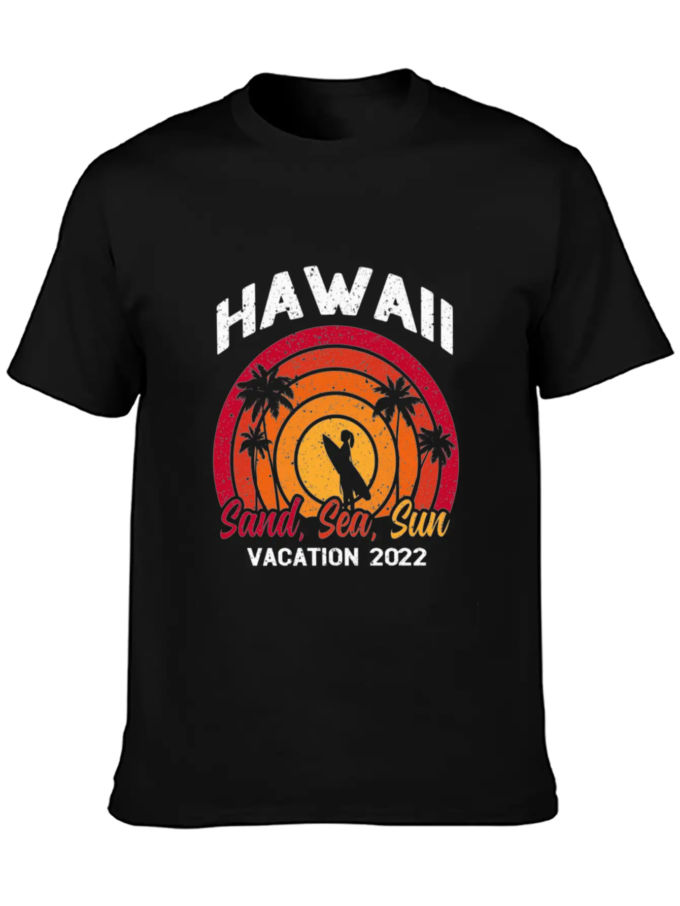 Hawaii Vacation 2022 Sand Sea And Sun Unisex Casual T-Shirt – Clean Design For Daily Comfort