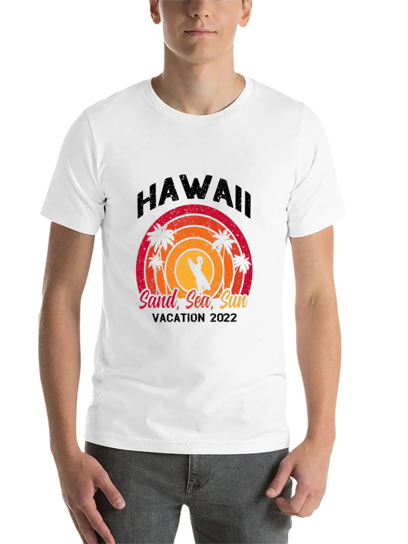 Hawaii Vacation 2022 Sand Sea And Sun Unisex Casual T-Shirt – Clean Design For Daily Comfort