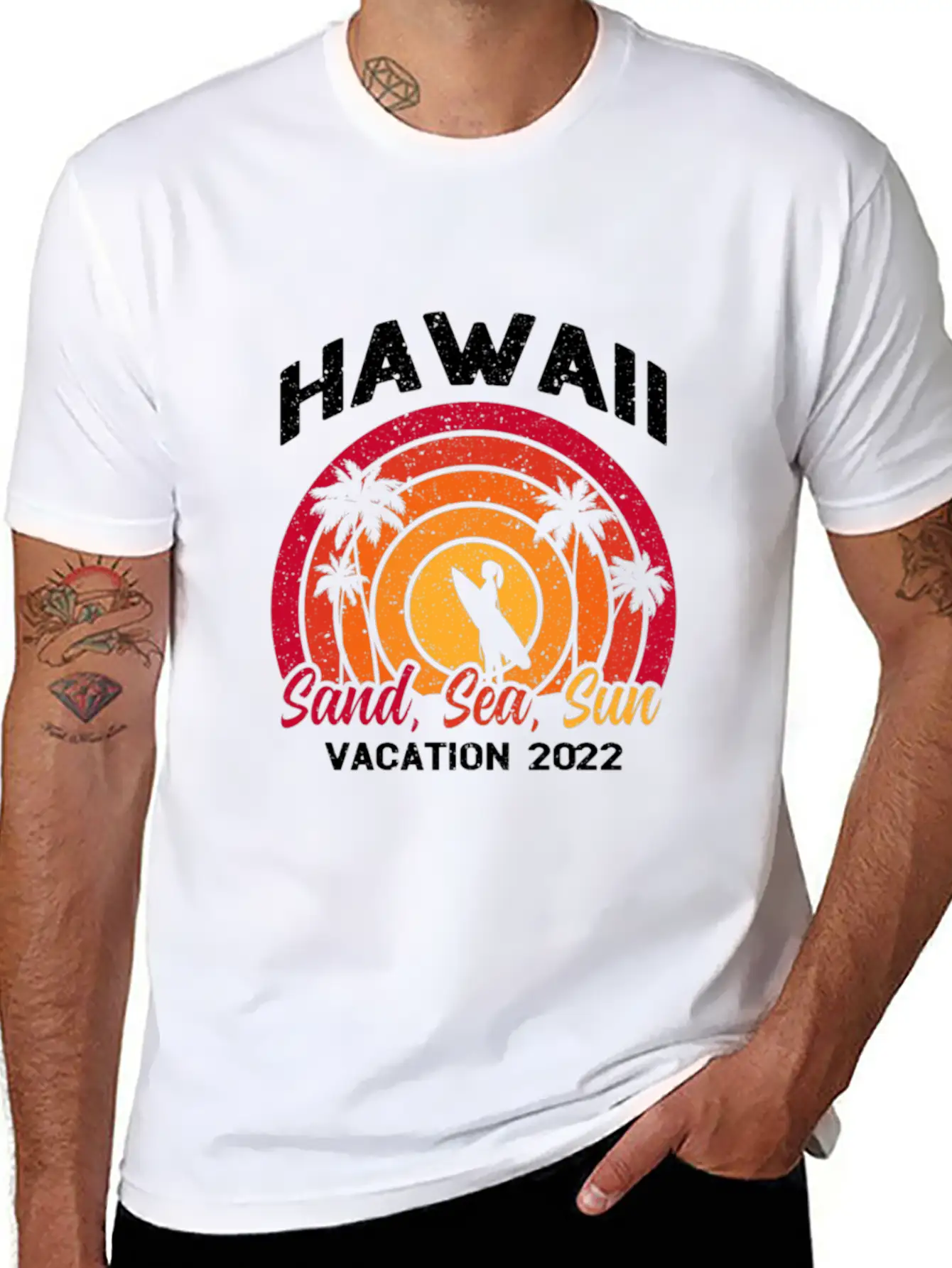 Hawaii Vacation 2022 Sand Sea And Sun Unisex Casual T-Shirt – Clean Design For Daily Comfort