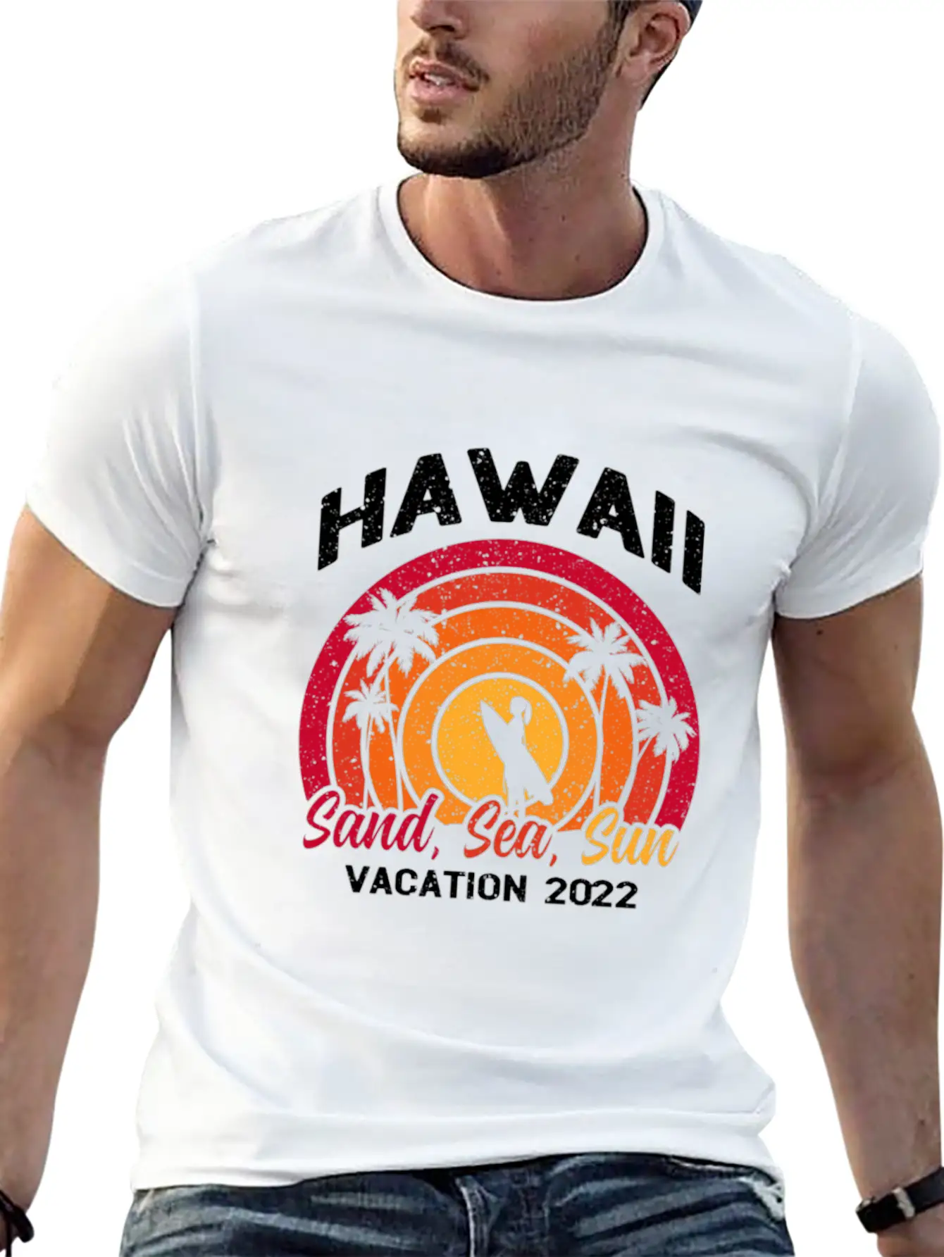 Hawaii Vacation 2022 Sand Sea And Sun Unisex Casual T-Shirt – Clean Design For Daily Comfort