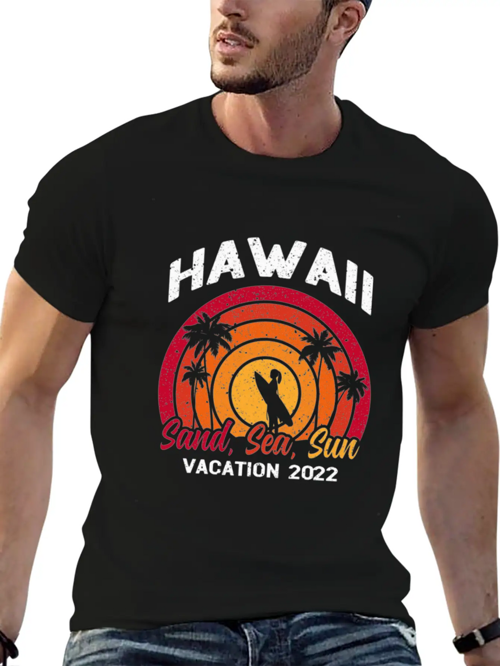 Hawaii Vacation 2022 Sand Sea And Sun Unisex Casual T-Shirt – Clean Design For Daily Comfort