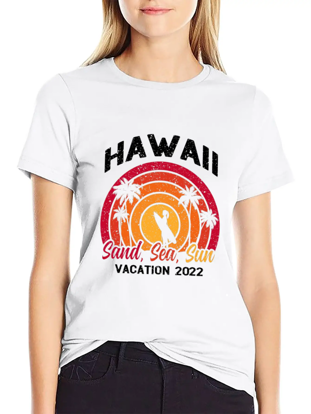 Hawaii Vacation 2022 Sand Sea And Sun Unisex Casual T-Shirt – Clean Design For Daily Comfort