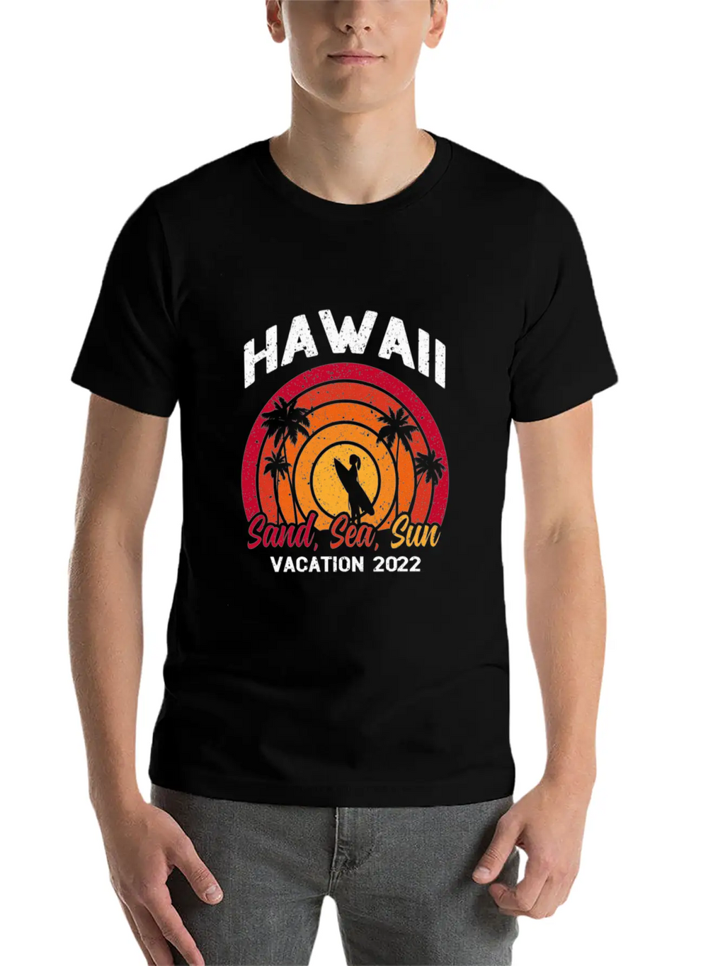 Hawaii Vacation 2022 Sand Sea And Sun Unisex Casual T-Shirt – Clean Design For Daily Comfort
