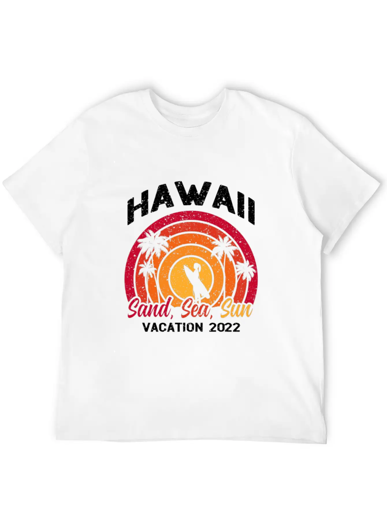 Hawaii Vacation 2022 Sand Sea And Sun Unisex Casual T-Shirt – Clean Design For Daily Comfort