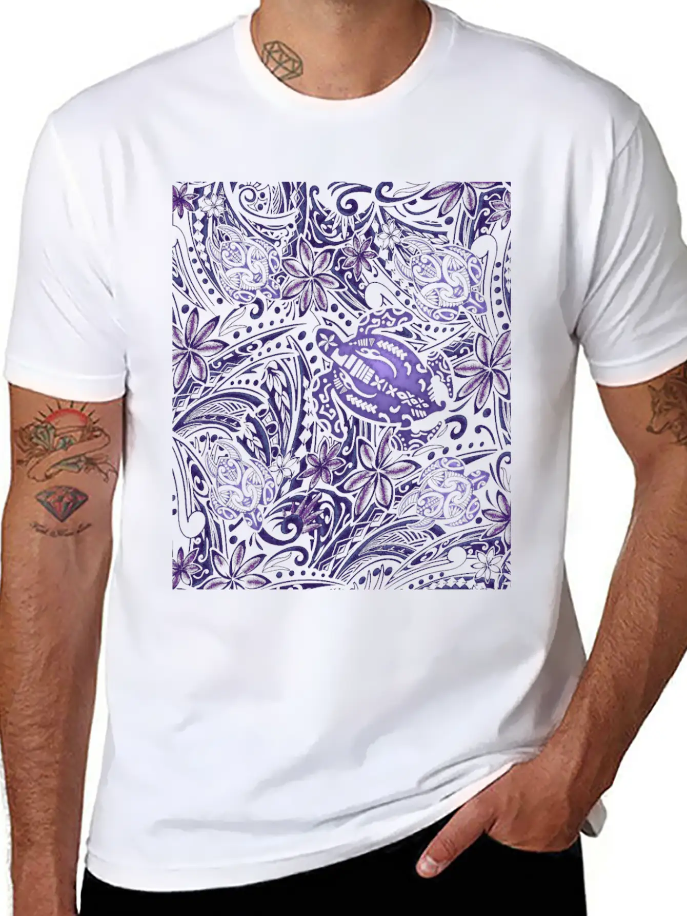 Hawaiian Honu - Turtle Collage 4422 Timeless Short Sleeve Tee – Comfy And Minimalist Design