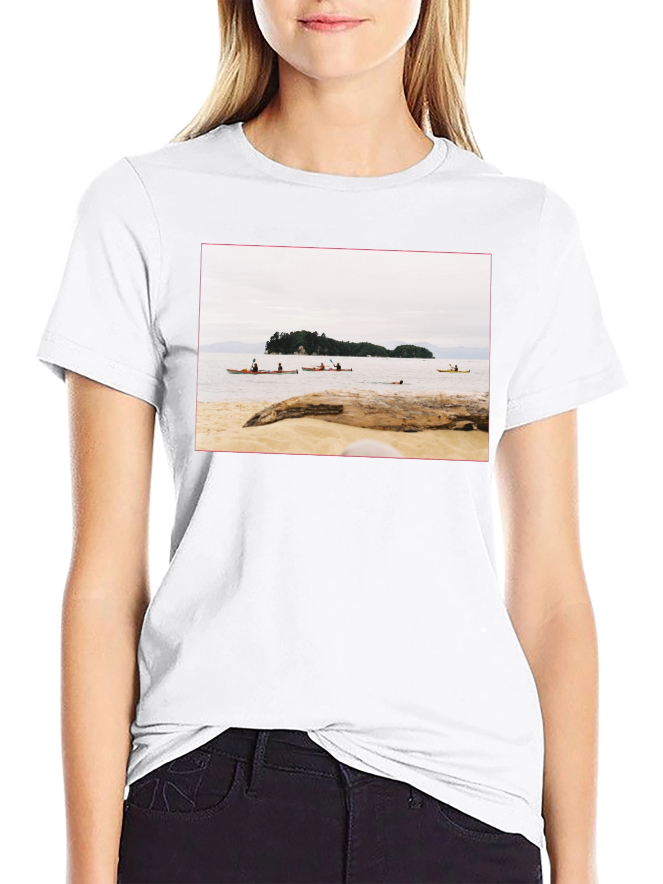 Beach Kayak Graphic T-Shirt