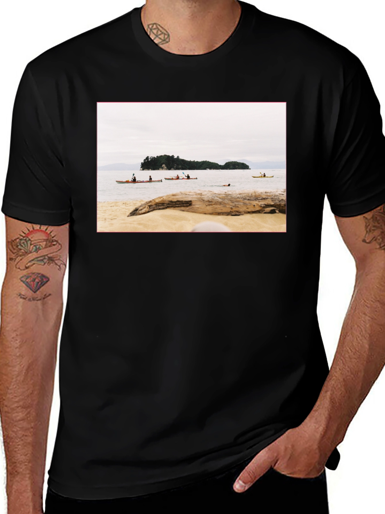Beach Kayak Graphic T-Shirt