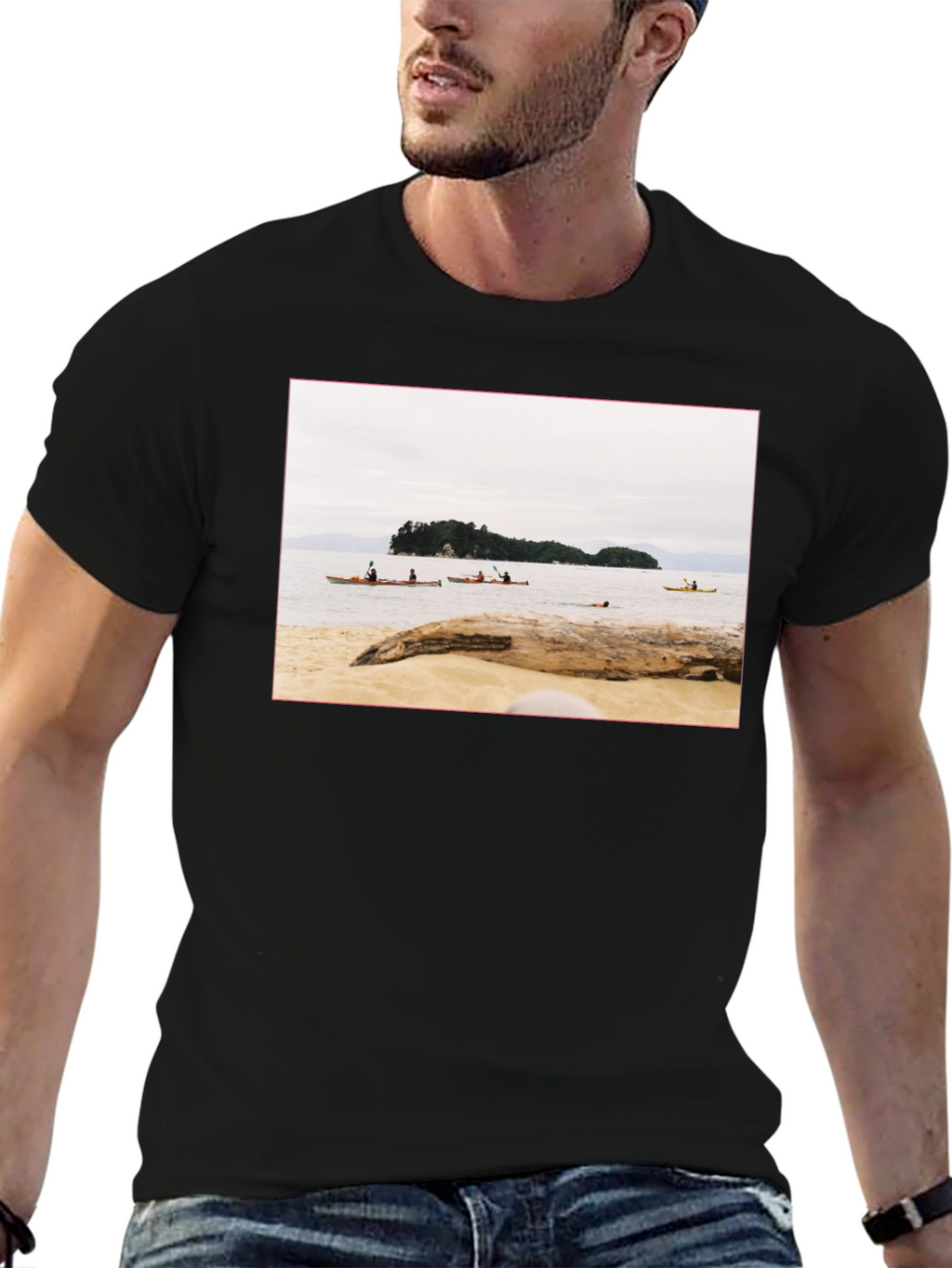 Beach Kayak Graphic T-Shirt