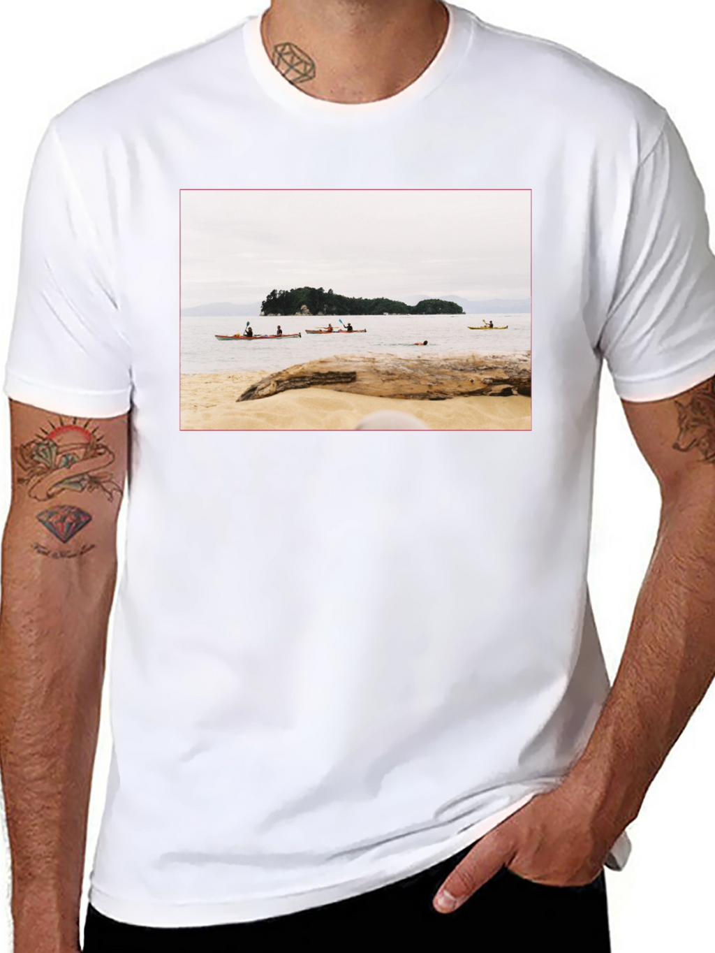 Beach Kayak Graphic T-Shirt