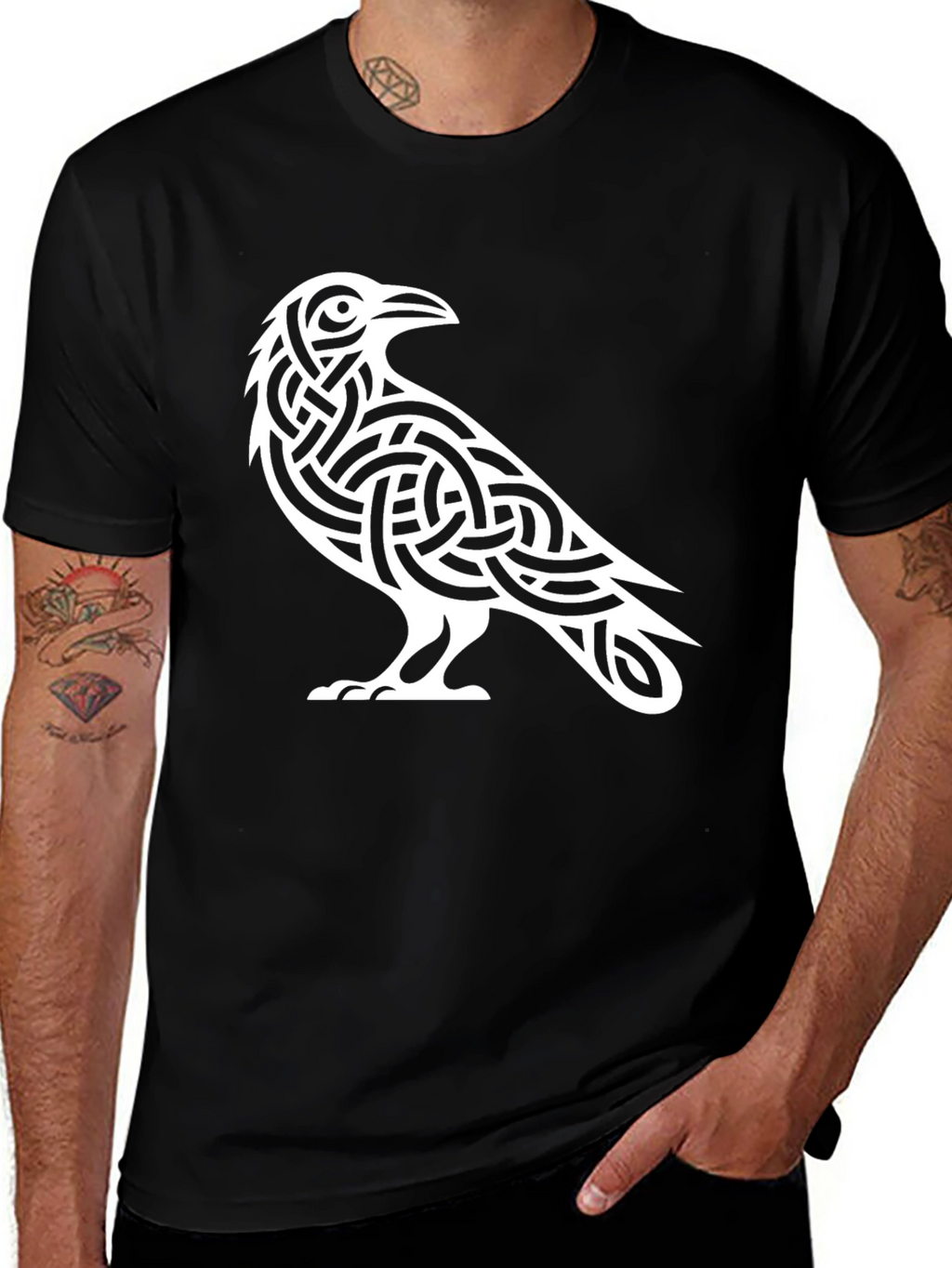 Celtic Raven T-Shirt - Black