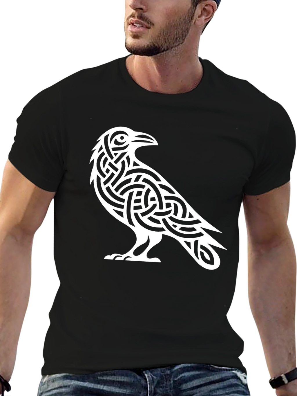 Celtic Raven T-Shirt - Black