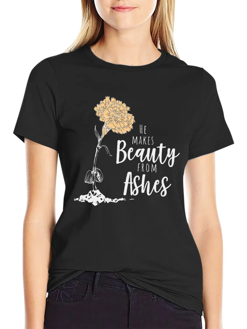 He Makes Beauty From Ashes Stylish Everyday T-Shirt – Unisex Basic Cotton Tee
