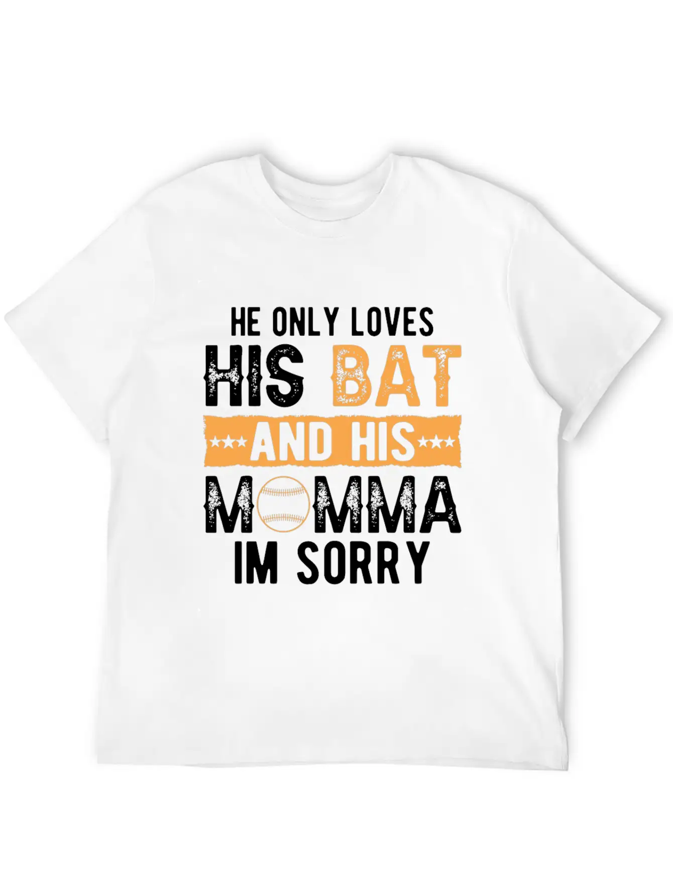 He Only Loves His Bat And His Momma Essential Cotton Tee For Daily Outfits – Unisex Style