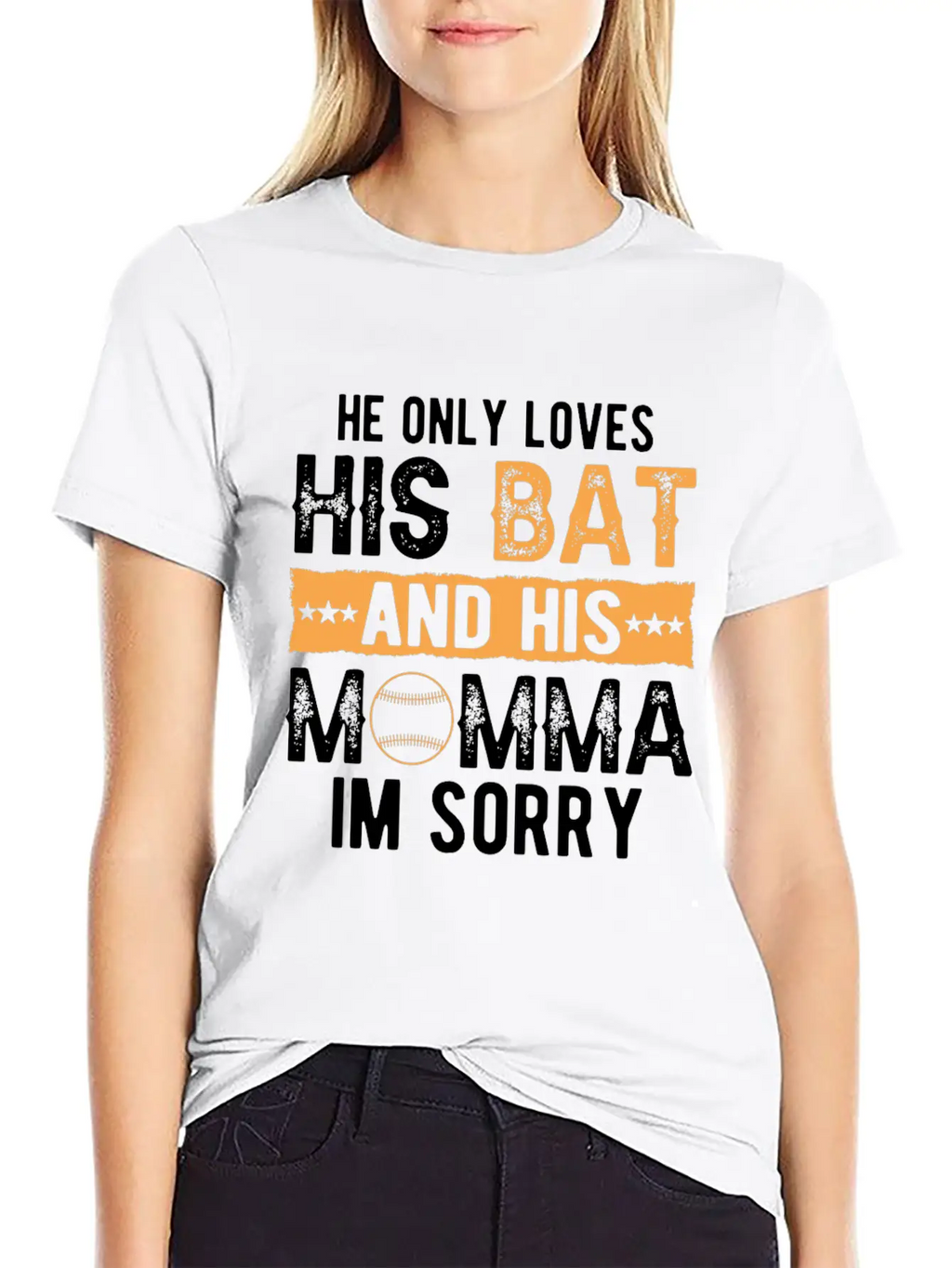 He Only Loves His Bat And His Momma Essential Cotton Tee For Daily Outfits – Unisex Style