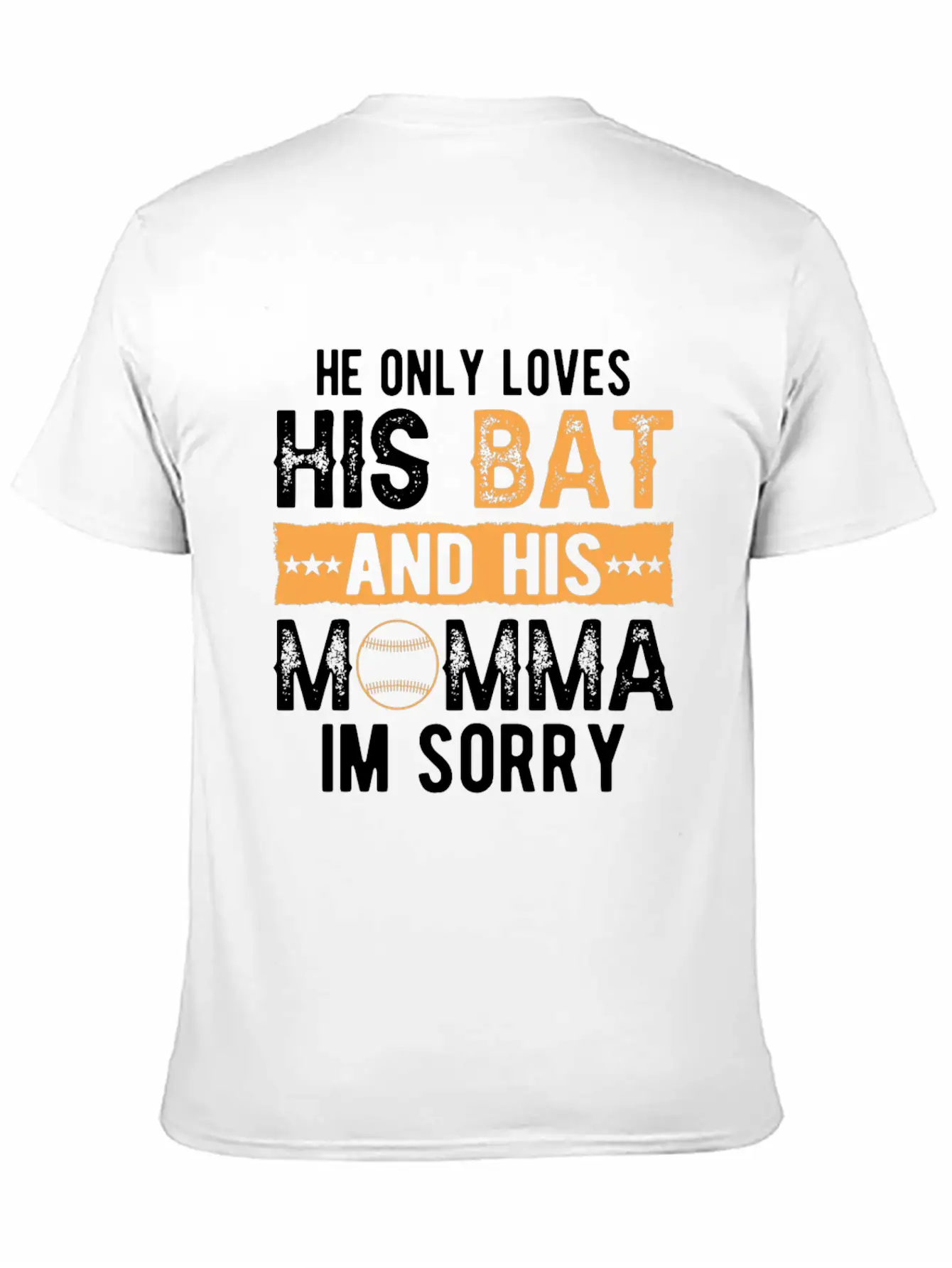 He Only Loves His Bat And His Momma Essential Cotton Tee For Daily Outfits – Unisex Style